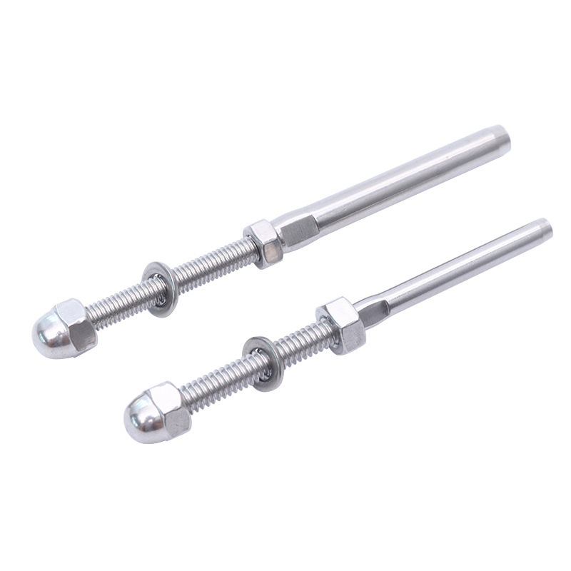 誉勝直供1/4-1/8ステンレス直棒接続器階段ガードレール部品ワイヤーロープ接続器|undefined