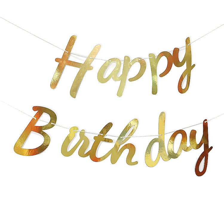 ins Baby happy birthday happy birthday One-piece Letter Stamped Flower Banner