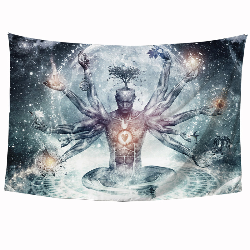 Custom cross-border fantasy universe Star Galaxy constellation home bedroom room wall decoration background cloth tapestry