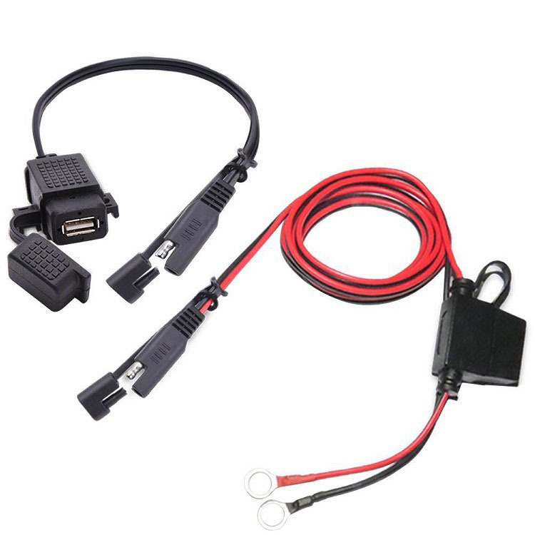 2.1A мотоцикл USB зарядное устройство комплект SAE к USB адаптер телефона GPS зарядка на мотоцикле