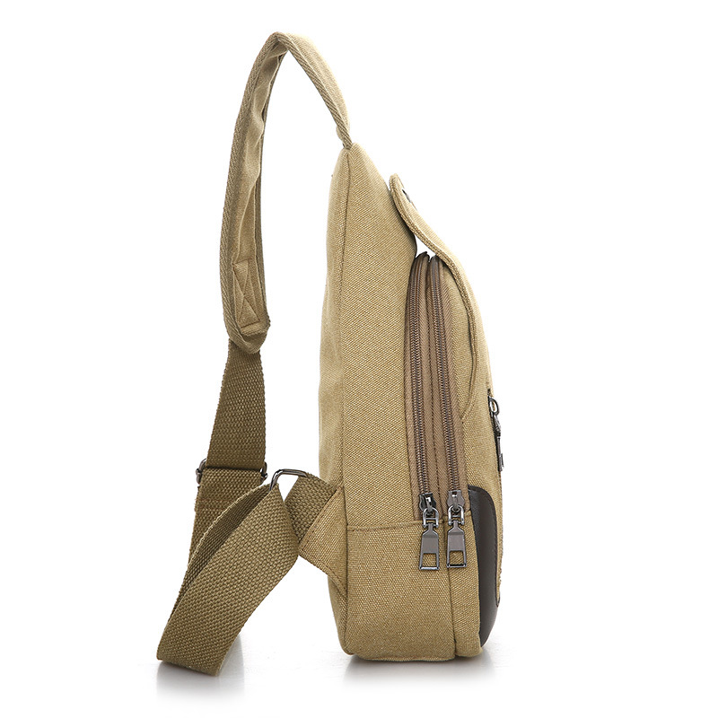 Bag 2023 New Men's Chest Bag Canvas Bag Crossbody Bag Men's Bag Shoulder Bag Chest Small Backpack Casual Waist Bag