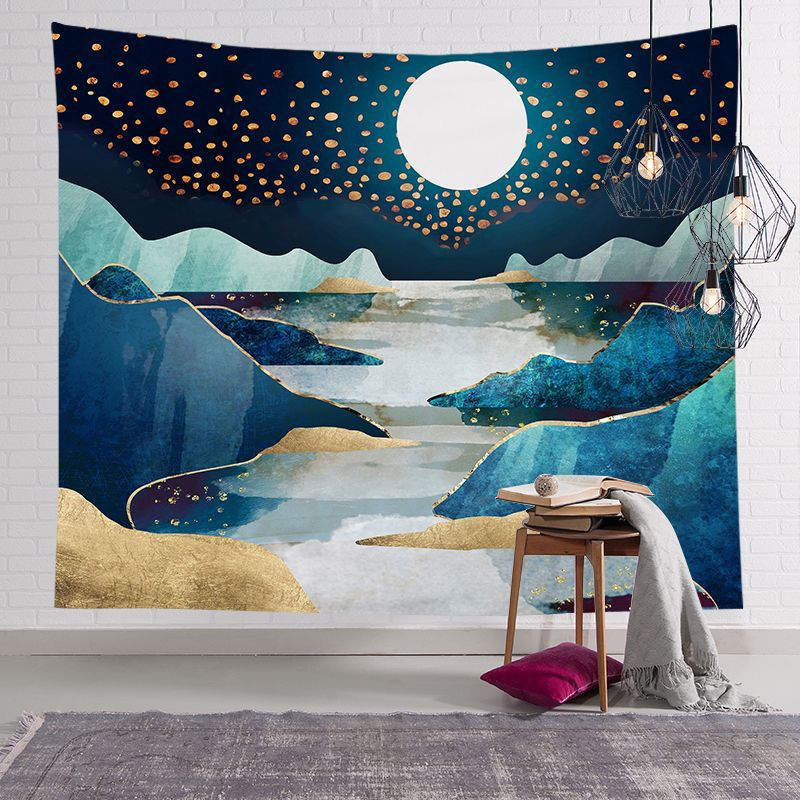 Luang Jinshan Hanging Cloth Bedroom Decorative Cloth Internet Popular Live Background Wall Cloth Room Layout Bedside Tapestry Cross-border Home