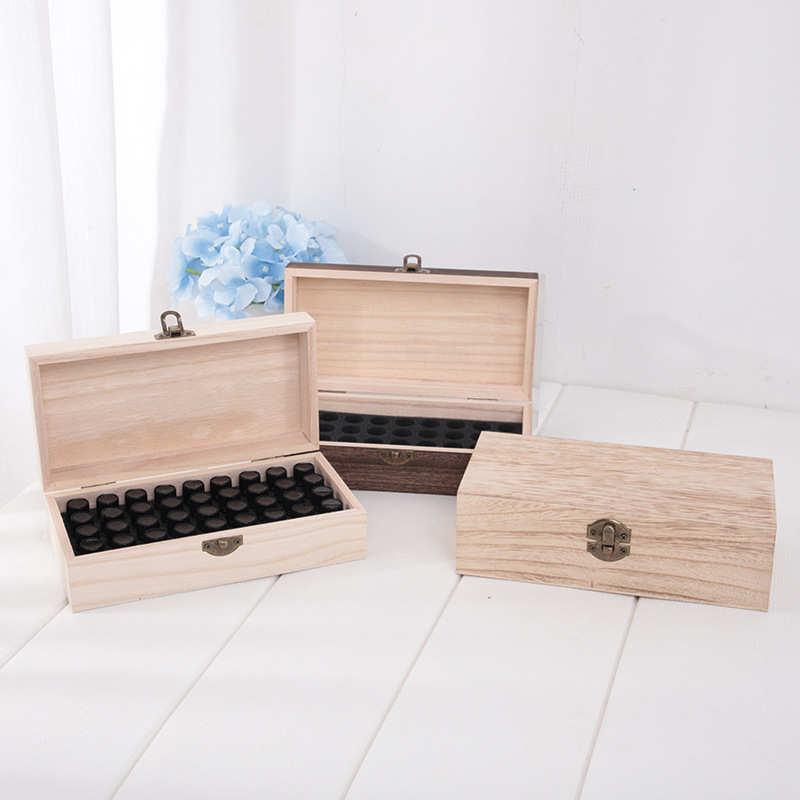 Portable Essence Oil Bottle 36 1-3ml Storage Wooden Box Shockproof Drop-proof Storage Display Bottling Box