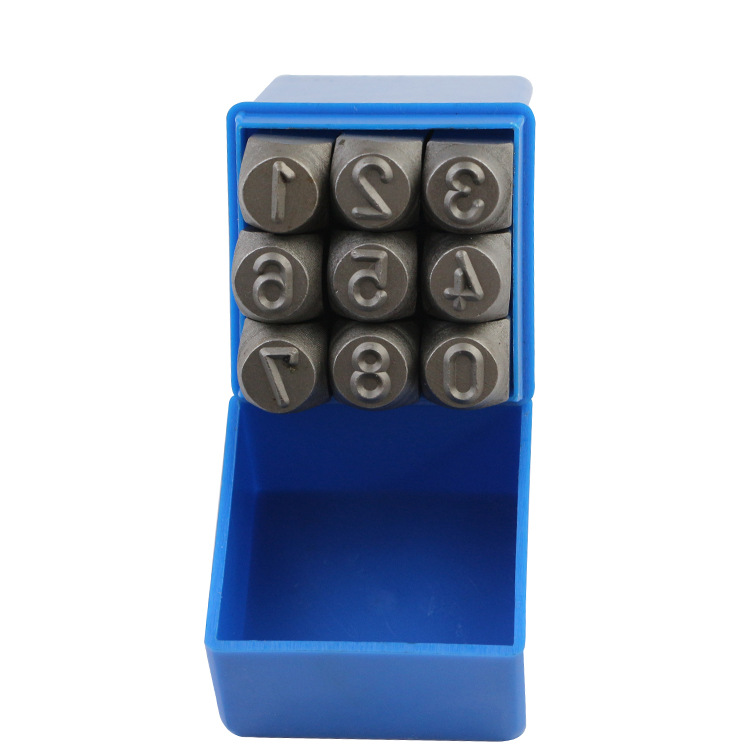 Supply 9pc digital punching leather steel stamp steel stamp punch DIY leather carving tool Digital letter Printing Punch