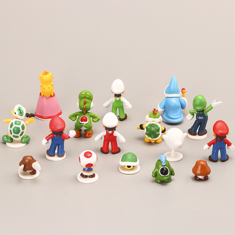 16 Mushroom Picking Game Characters Hand-held Anime Surrounding Cartoon Leo Micro Landscape Doll Toy Ornaments