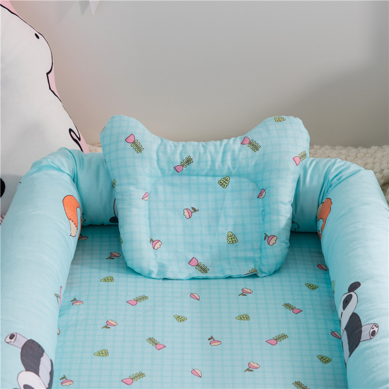 Hemei portable bed middle bed removable and washable baby bed baby nest newborn baby bionic bed removable and washable crib