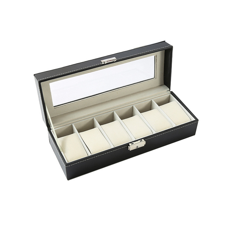 Exquisite jewelry mechanical and electronic high-end 6 watch box display box wholesale leather storage box jewelry box