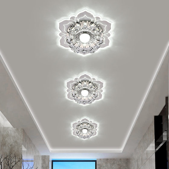 Creative led Corridor light aisle light modern minimalist Crystal hallway light ceiling spotlight household household balcony lamp