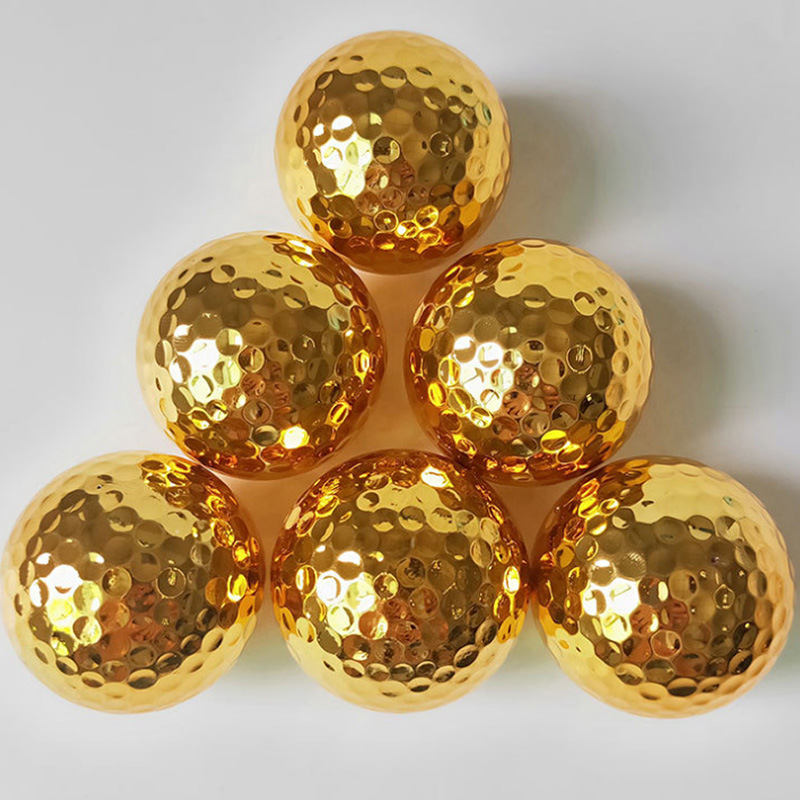 Golf electroplating ball gold-plated ball silver-plated ball golf gift factory direct sales