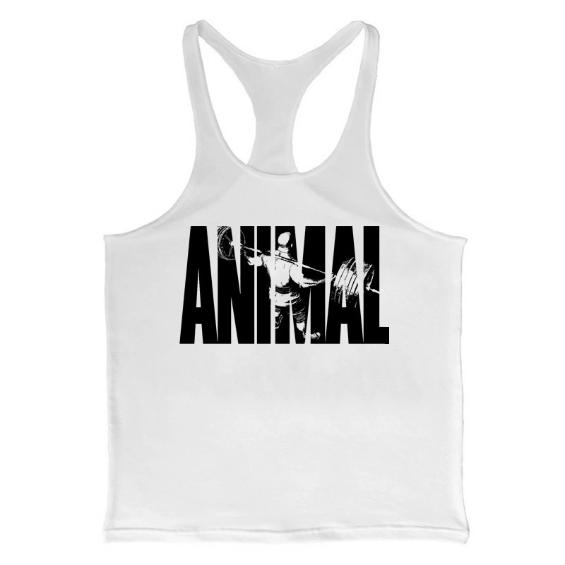 Fitness Vest Men's Loose Training Muscle I-shaped Sling Cotton Sports Muscle-shaped Letter Body-building Thin Belt Trendy Style
