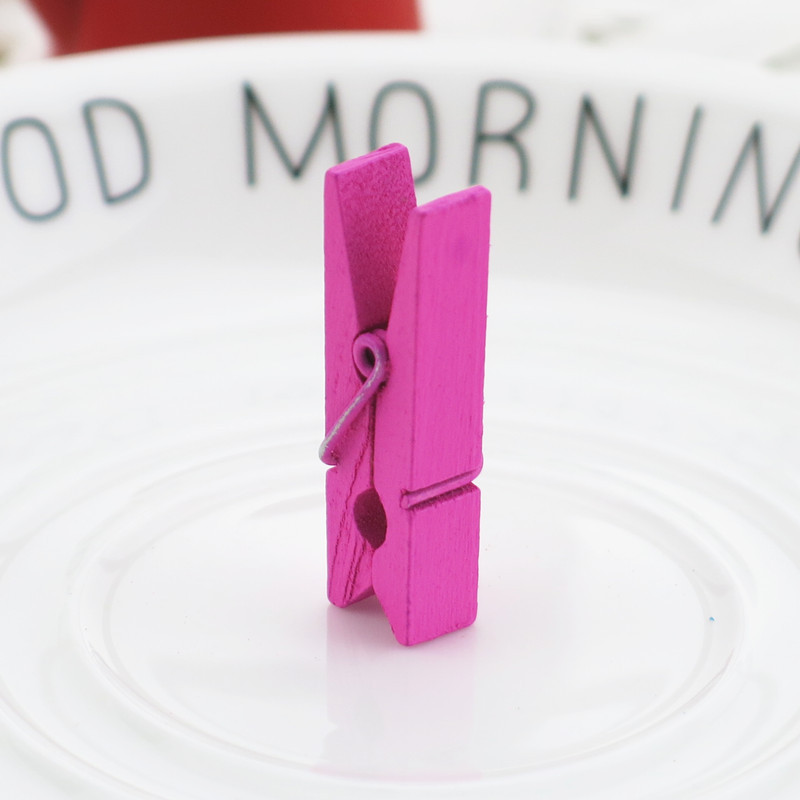 Colorful wooden clip DIY handmade decorative wooden clip photo clip hemp rope wooden clip sealing clip