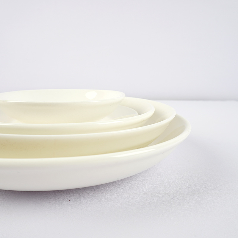 Factory wholesale white ceramic water plate four inch five inch eight inch calligraphy ink plate watercolor painting pigment palette