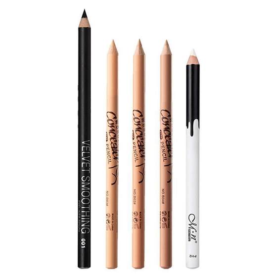 Cross-border Beauty Makeup MKNK Log Waterproof Sweat-proof Eyeliner Eyebrow Pen Dual-purpose Eyeliner Glue Pen Sleeping Silkworm Pen