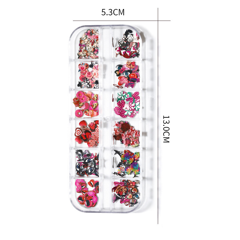 2025 Cross-border New Flower Wood Pulp Patch Nail Art Jewelry Butterfly Color Flower DIY Nail Decoration Patch