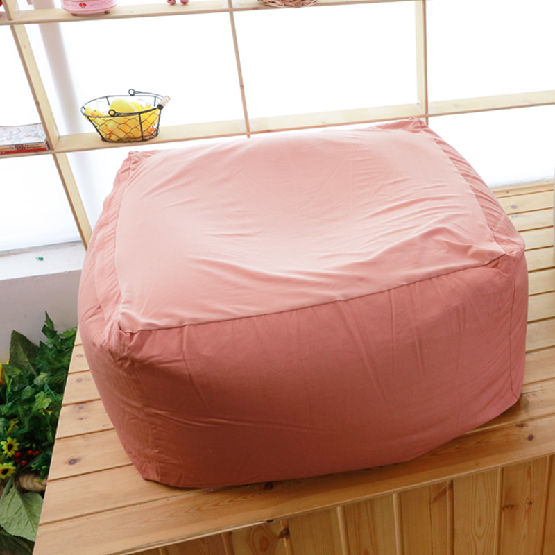 Simple Unprinted Japanese Lazy Sofa Bean Bag Change Sofa Cover