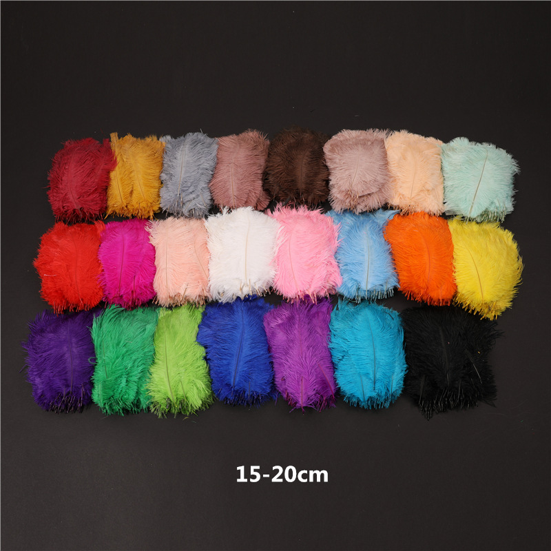 Factory supply 15-20cm ostrich feather photo plug-in material props natural color ostrich feather real feather