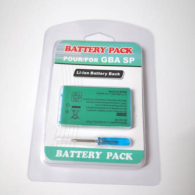 GBA game console built-in battery 850mAh SP game console battery with screwdriver gameboy blister pack