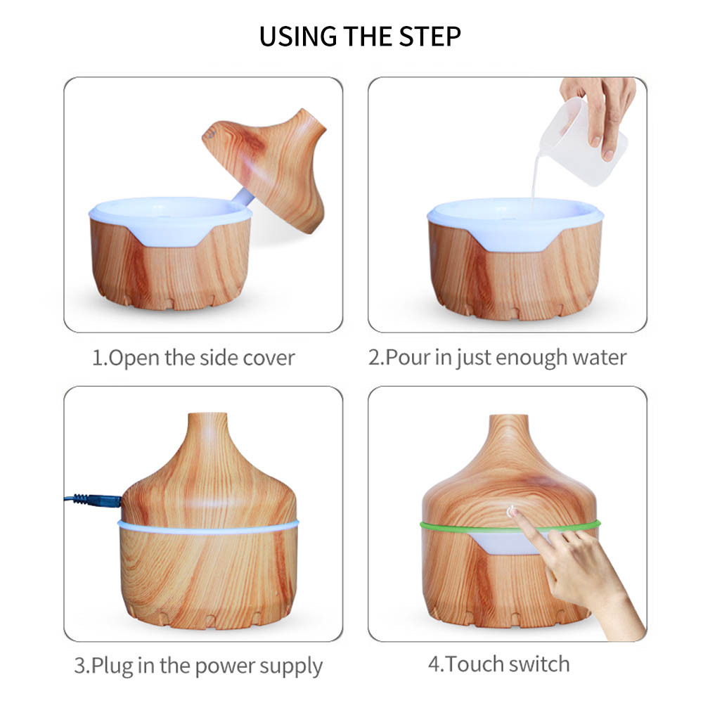 Treasure bottle essential oil fragrance diffusion Ultrasonic Atomization large capacity home office wood grain humidifier aromatherapy machine