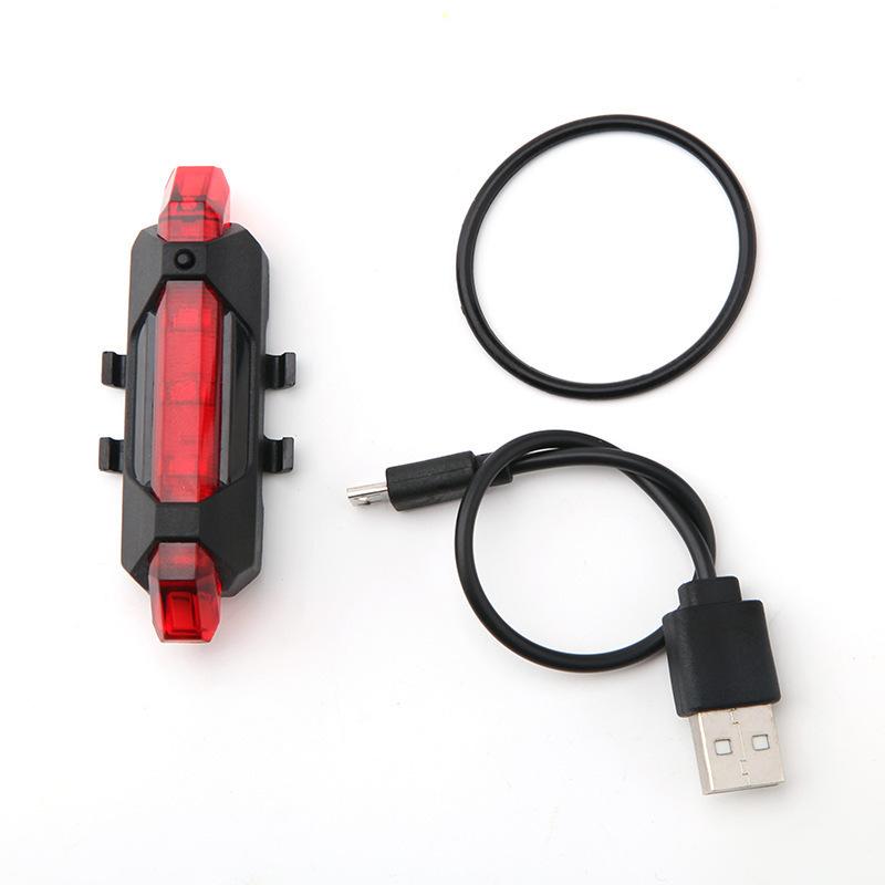 usb rechargeable bicycle warning tail light bicycle rechargeable tail light outdoor riding LED bright bicycle light