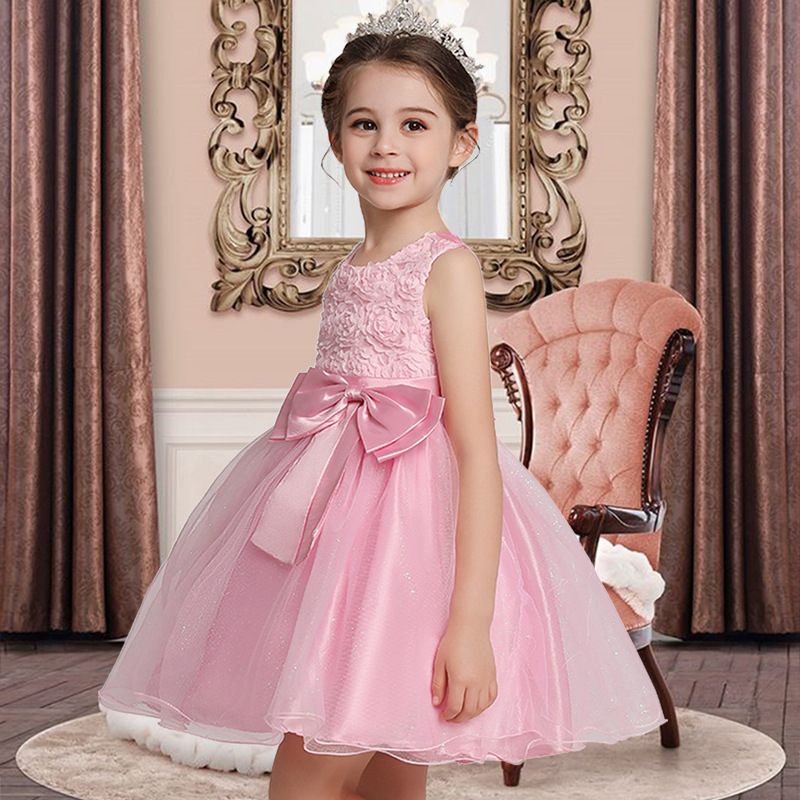 christmas dress girls dress children's clothing baby princess style christmas skirt foreign trade unkown