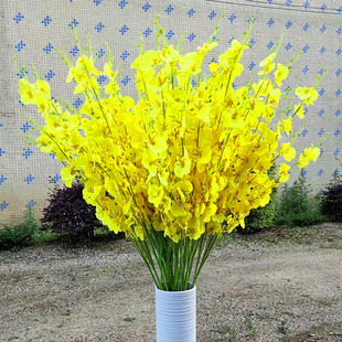Dancing Orchid Wedding simulation flower yellow oncidium orchid Phalaenopsis home decoration artificial flower simulation plant wholesale