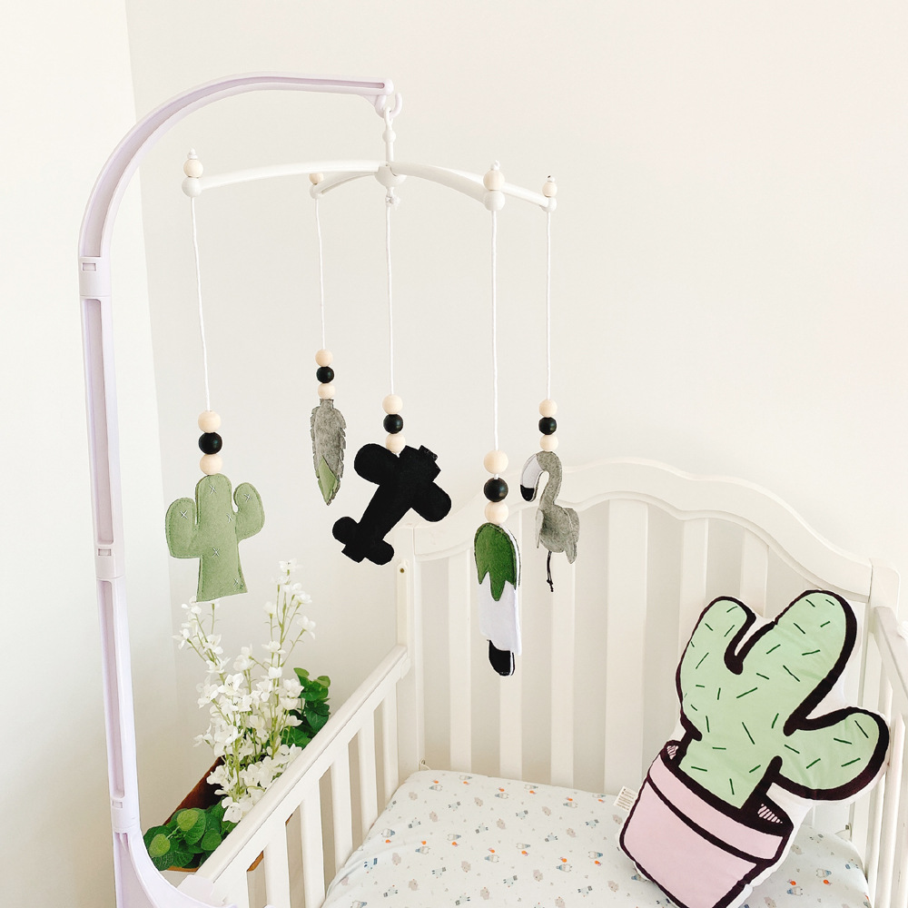 ins Decorative Nordic Style Crib Felt Wind Bell Baby Bed Bell Bed Mantle Wind Bell Children's Room Decorative Hanging Ornaments