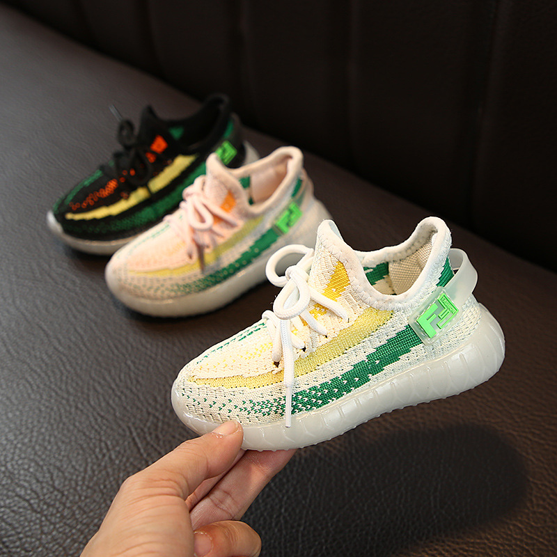 Explosive version of children's coconut shoes autumn new breathable girls sports casual shoes girls shoes luminous sole a generation of hair