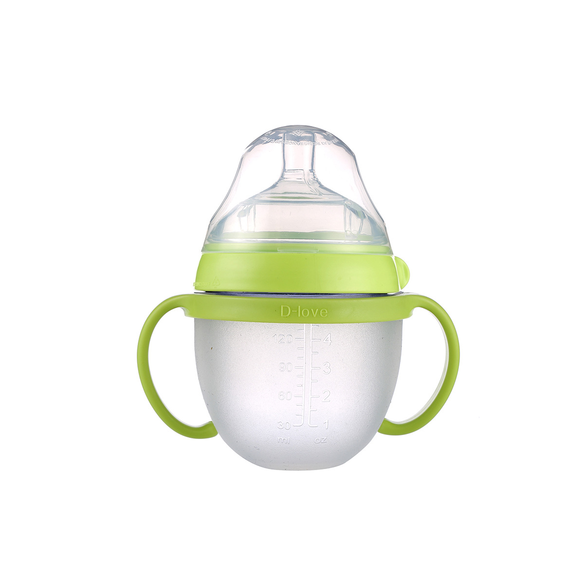 Manufacturers of liquid silicone feeding bottle large-caliber wide-mouth silicone feeding bottle anti-flatulence anti-fall baby silicone feeding bottle