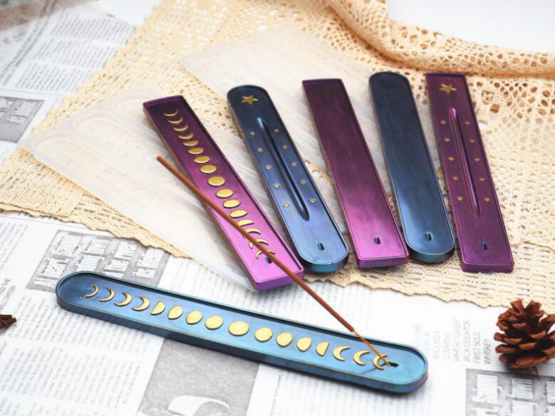 diy resin drop glue crystal drop glue mirror silicone Moon star incense line Board board silicone mold incense box