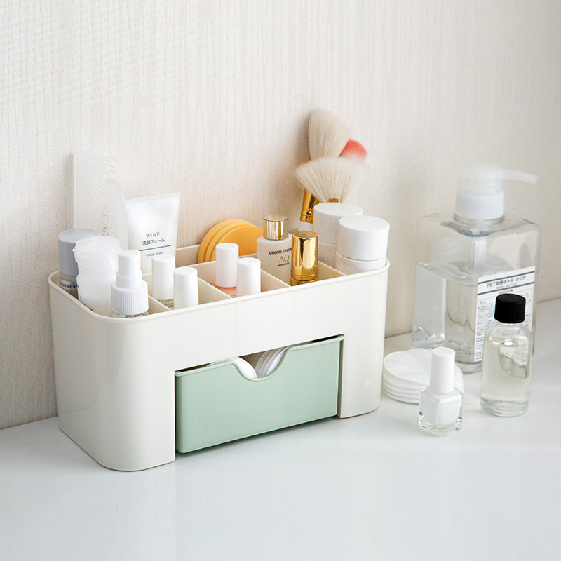 Drawer cosmetic storage box plastic desktop storage box household dressing table jewelry mini organizing box