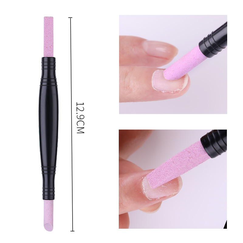 Cross-border Nail Art Double-headed Quartz Pen Multifunctional Exfoliating Repair Sanding Pen Armor Surface Sanding Fine Sanding Rod