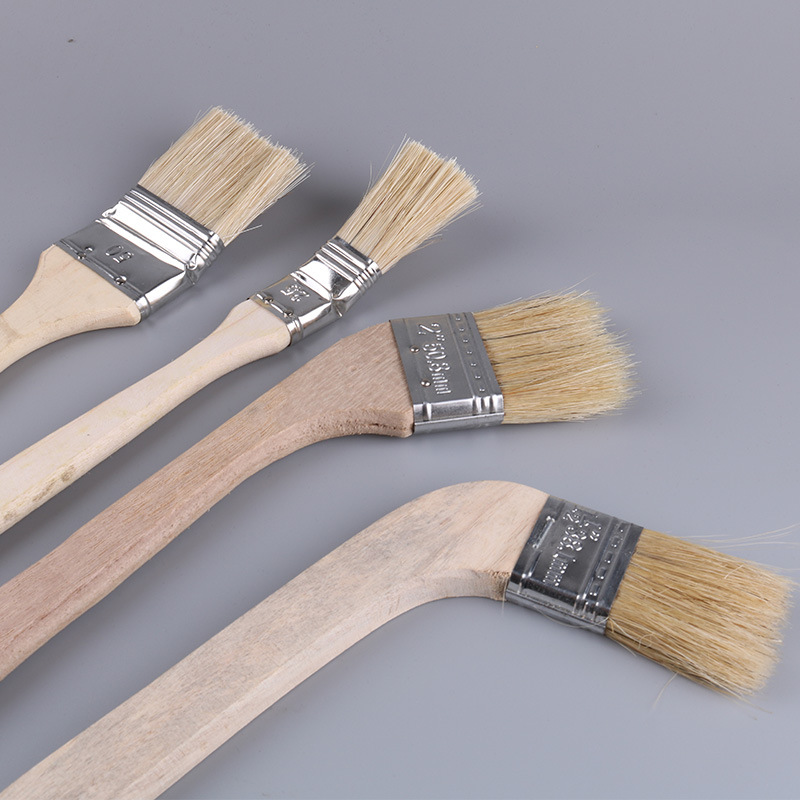 Elbow new paint brush curved handle paint pure pig hair imitation bristle Marine brush long handle long hair brush ash brush