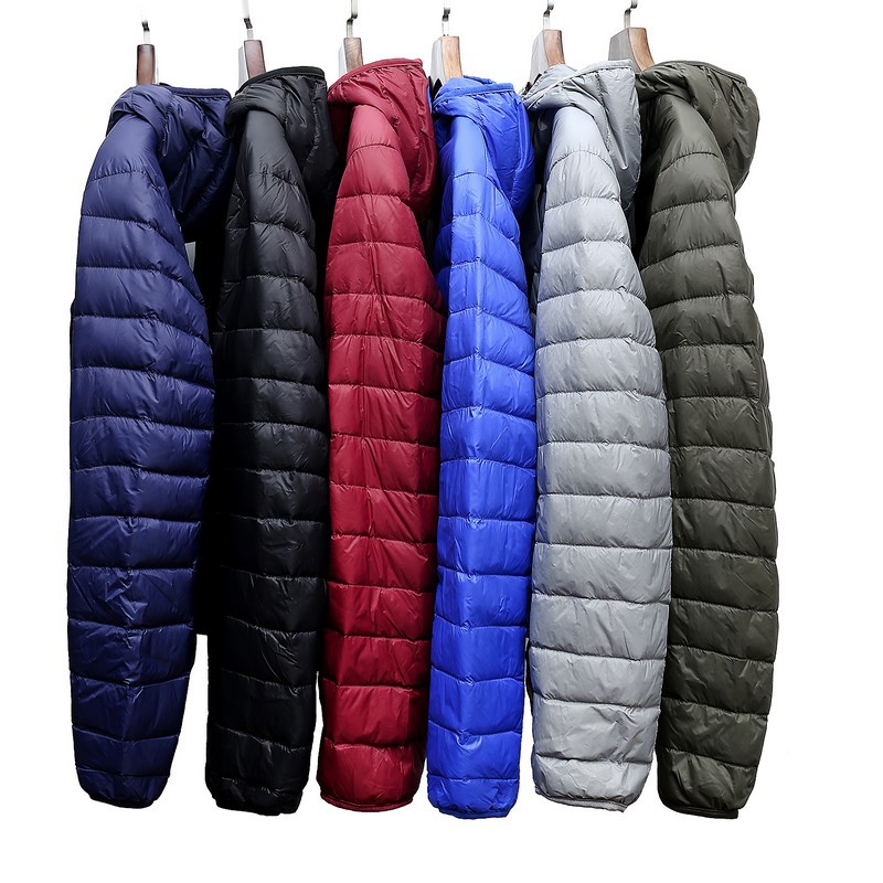 2023 new autumn and winter light down cotton men's youth slim size men's hooded coat a generation of hair