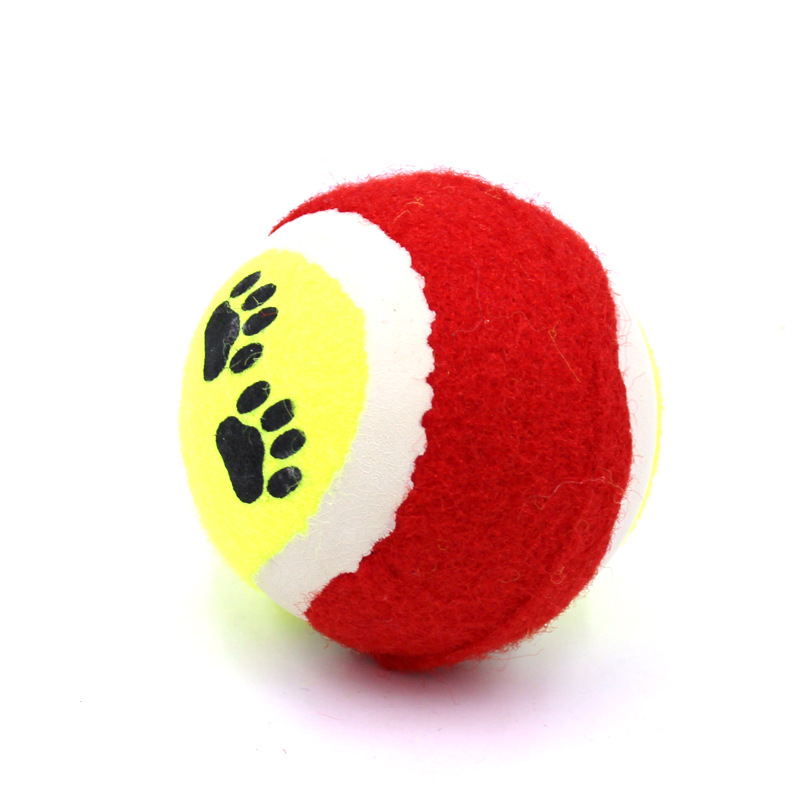 Pet toy ball dog tennis footprints tennis toy dog non-elastic training ball factory outlet