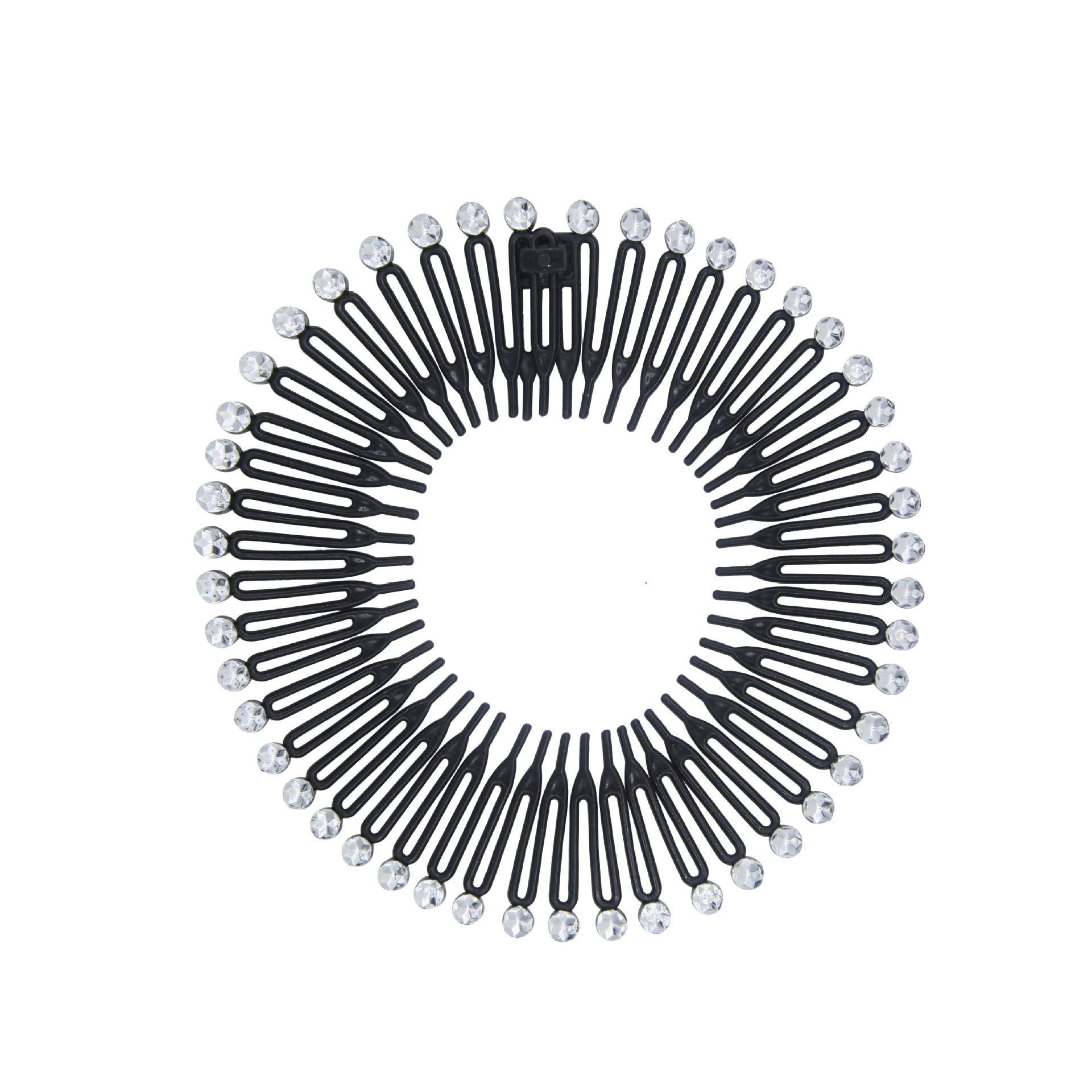 Factory Direct Supply color with diamond rice powder comb wig accessories spring comb hair accessories plastic comb combination