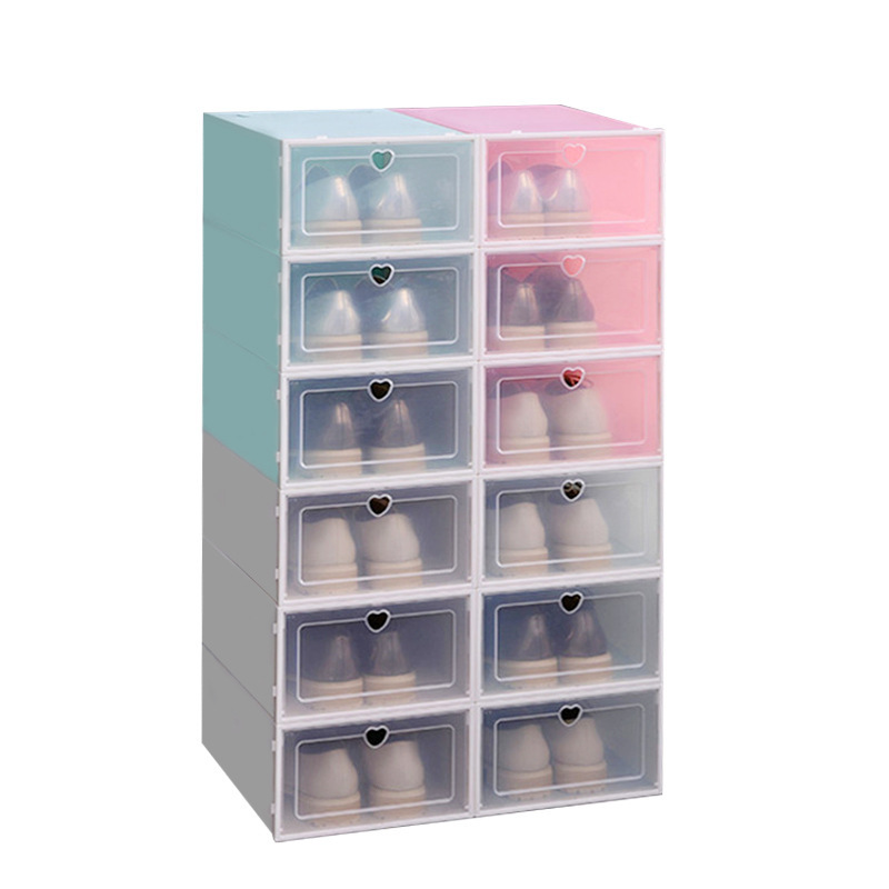 透明塑料鞋盒收纳盒鞋箱翻盖抽屉式鞋盒女家用鞋子收纳神器加厚