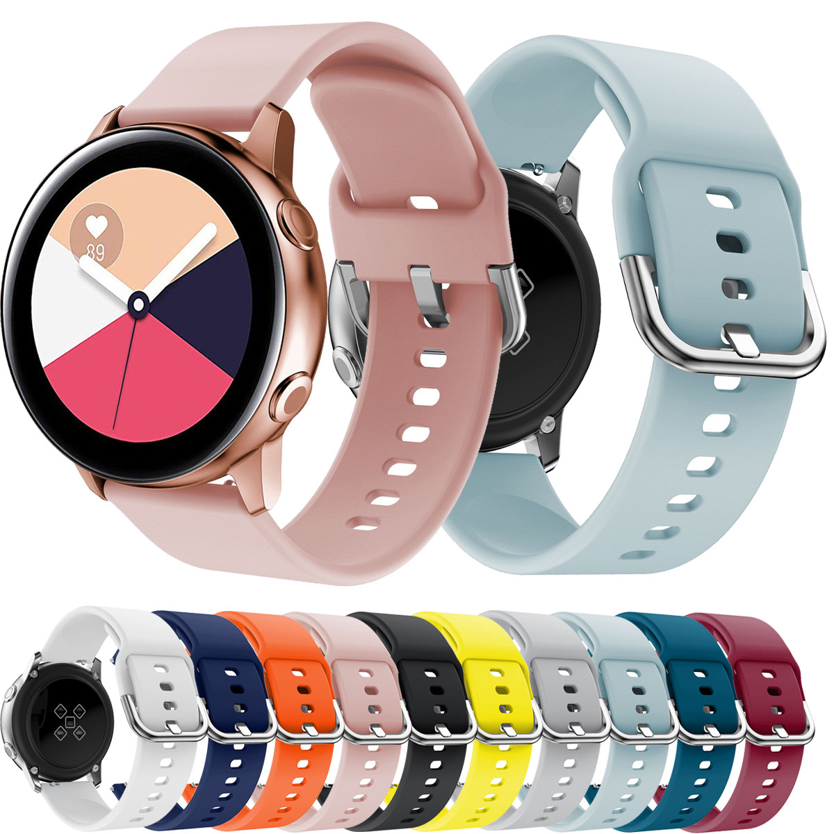 Silicone sports band for Samsung Galaxy Watch Active/Active 2 Official Edition