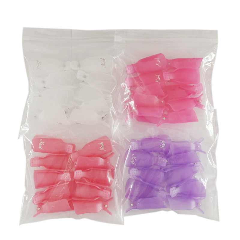 Nail nail removal clip 10 loading and unloading nail set rose pink purple nail polish glue phototherapy nail removal tool set finger