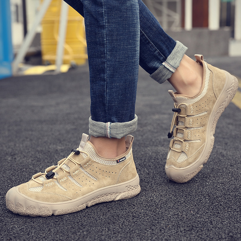 Cross-border Flying Weaving Labor Protection Shoes Men's Breathable Anti-smashing Anti-piercing Safety Shoes Site Work Protection Anti-odor Labor Protection Shoes