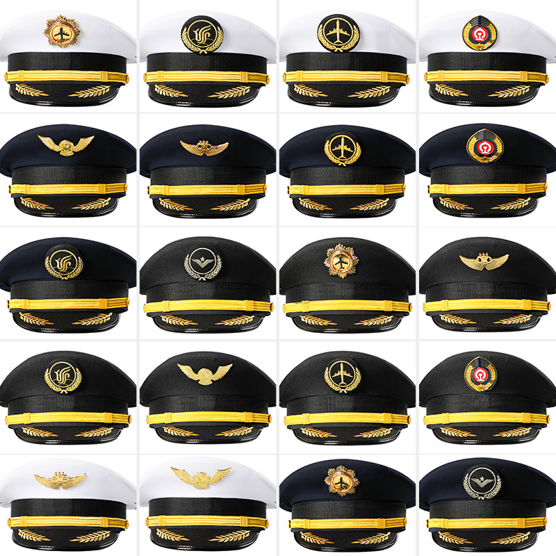 Big Cap Aviation Civil Aviation Flight Captain Hat Stage Performance Hotel China Southern Airlines Security Big Eave Hat Railway Hat
