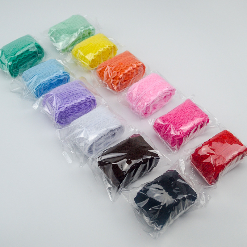Colorful rice word non-elastic 4.5cm lace 10 m roll diy handmade material jewelry clothing decoration accessories