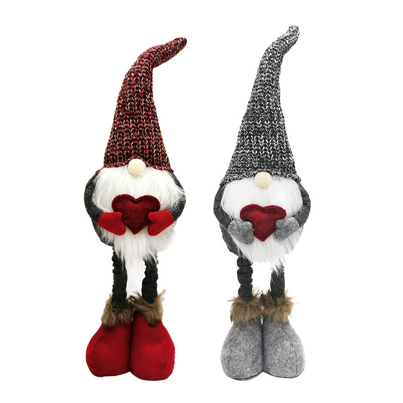 2023 Valentine's Day Decorations Telescopic Knitted Faceless Doll Standing Doll Nordic Valentine's Day Decorative Gift