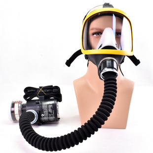 Long tube respirator electric mask paint smoke chemical dust pesticide mist protective mask rechargeable