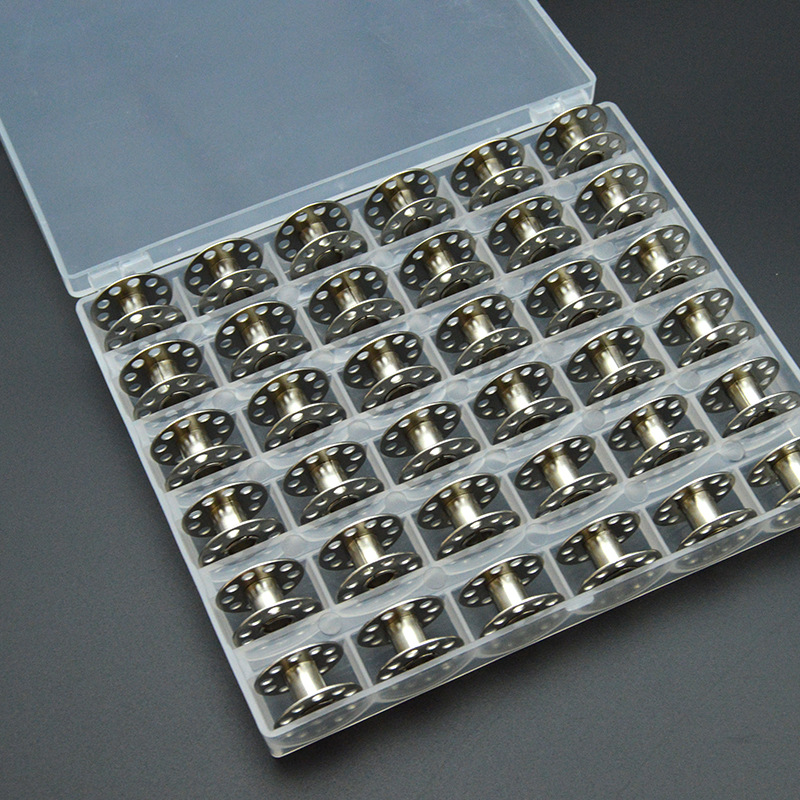 25/36/50 grid bobbin set transparent storage box household sewing machine bottom bobbin metal bobbin