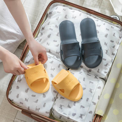 Bathroom Slippers Women Summer Home Men's Travel Hotel Folding Couple Non-Slip Household Bath Wholesale Flat Shoes