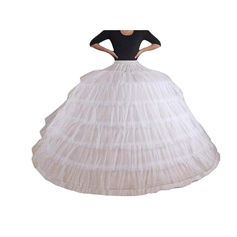 Pedunning Bride Lined 6 Laps 6 Yarn Super Canopy Wedding Dress Pedunning 6 Laps 6 Yarn Adjustable Prom Performance Petticoat