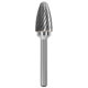 Tungsten steel grinding head carbide rotary file arc round head milling cutter metal grinding engraving single and double flute F type