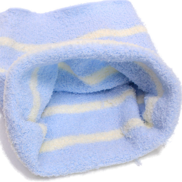 Children's Adult Striped Coral Fleece Warm Thickened Baby Belly Waistguard Fleece Baby Belly Waistguard Abdominal Roll