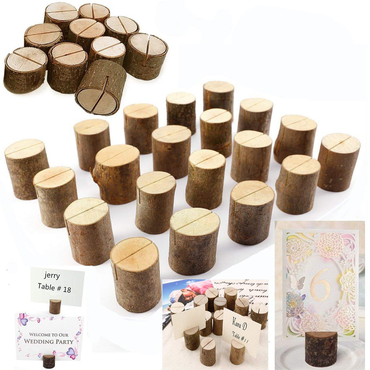 Ecological Wood Stump Notes Wooden Business Card Holder Wedding Meeting Wooden Decoration Ornaments Pastoral Style Simple