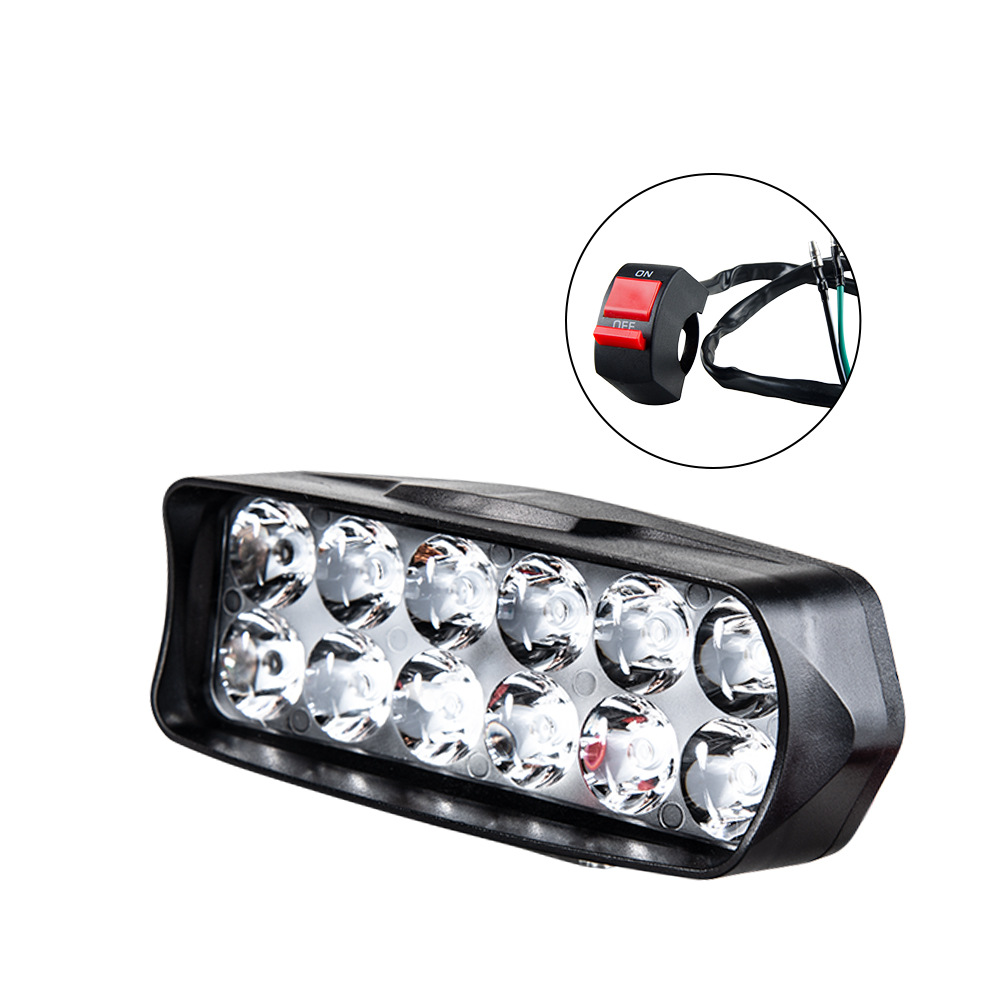 Motorcycle electric car super bright headlight 8 beads/12 beads/16 beads bulb external spotlight LED modified headlight